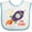White and Blue, variant on Inktastic 1st Birthday Rocketship One Year Old Boys or Girls Baby Bib