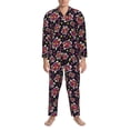 thumbnail image 3 of Honeii Ladybug Pattern Mens Pajamas Set,2pcs Men's Lounge Long Sleeve Sleep Shirt and Pajama Bottoms Sleepwear Set,Mens Pjs Sets-XX-Large, 3 of 7