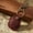 Wine Red, variant on For AirTag Locator Leather Case Access Card with Keychain