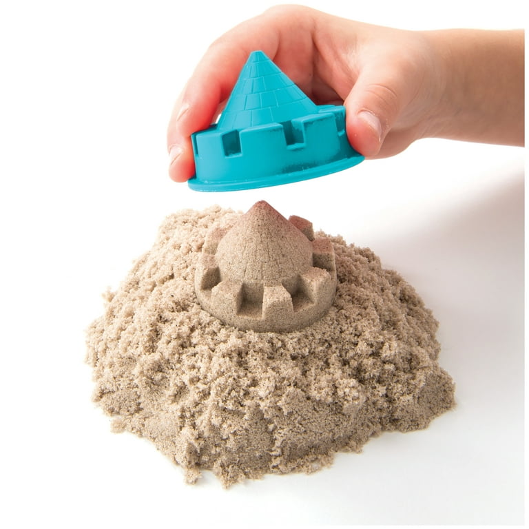 Kinetic Sand, Folding Sand Box with 2lbs of All-Natural, 7 Molds and Tools,  Play Sand Sensory Toys for Kids Ages 3 and up