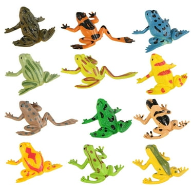 12 Pcs Toy Frogs for Kids Miniature Decoration Relaxation Plaything Child Baby