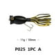 thumbnail image 5 of 11g 5cm Topwater Popper señuelos Wobblers artificiales cebo con cola de falda (estilo J) JShteea Para Estrenar, 5 of 9