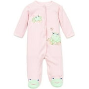 Little Me Frog Friends Footie, Pink, Preemie