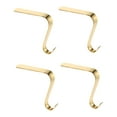 thumbnail image 3 of WEUVEB 4Pcs Mantel Hangers Zinc Alloy Simple Design Stocking Hooks for Mantle Use, 3 of 6