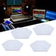 thumbnail image 5 of Paneles Acústicos Hexagonales, Tablero De Absorción De Sonido, Montaje Adhesivo Ignífugo De Fibra De Poliéster Para Oficinas En El Hogar Para Estudios De Grabación Ccdes Gris-plata, 5 of 8