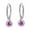 Pink, variant on Glistening Round Purple Cubic Zirconia Sterling Silver Hoop Earrings