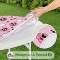 thumbnail image 5 of Halloween Pink Ghosts and Heart Pumpkins Round Fitted Tablecloth with Elastic Edge,Dining Table Cover Waterproof,Outdoor Round Tablecloth for Camping,Dining,Indoor and Outdoor, 5 of 7