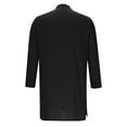 thumbnail image 4 of Mens Kaftan Thobe Robe Casual Muslim Gown Button Down Long Sleeve Robe Solid Color Henley Shirt, 4 of 5