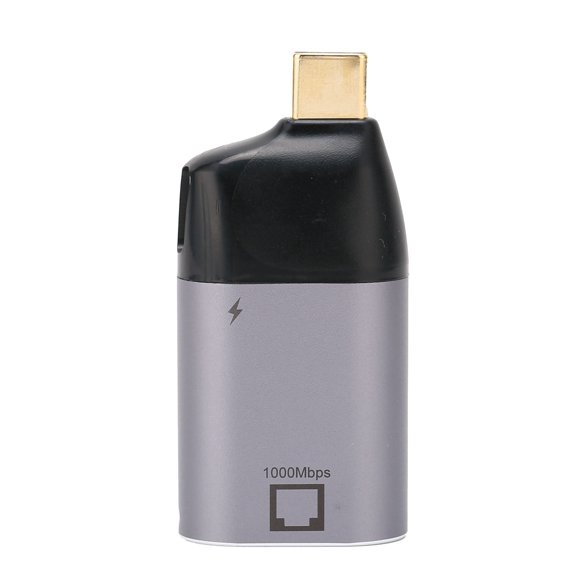 Adaptador USB-C a RJ45 de aleación de aluminio, macho a hembra, PD3.0, convertidor de cargador Ethernet