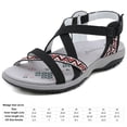 thumbnail image 2 of Zapatos para caminar con punta abierta, sandalias planas bohemias, zapatos cómodos de verano para mujer, 2 of 9