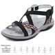 thumbnail image 2 of Zapatos para caminar con punta abierta sandalias planas bohemias zapatos cómodos de verano para mujer, 2 of 9