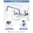 thumbnail image 3 of Grifo de cocina Phivan Commercial, 20 cm, soporte de pared central, cromado, 3 of 8