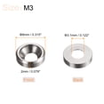 thumbnail image 2 of Unique Bargains Lot de 30 Rondelles de Comptoir M3 en Alliage d'Aluminium Anodisé, Gris, 2 of 4