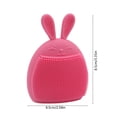 thumbnail image 3 of Gumesh Soft Silicone Facial Cleansing Brush Manual Face Scrubber Exfoliating Massage Scrub Acne Blackheads Remove Handheld Pads for Sensitive, Delicate, Dry Skin(Red), 3 of 6
