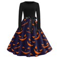 thumbnail image 2 of Halloween Dresses for Women Adult Square Neck Long Sleeve Renaissance Gothic Style Dress For Themed Party Evening Occasions, 2 of 5