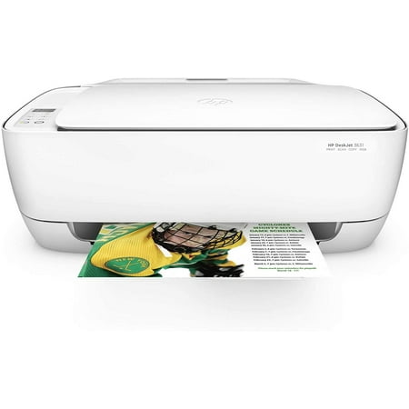 Restored HP DeskJet 3631 All-in-One Compact Printer Wireless Printing (White) (Refurbished)