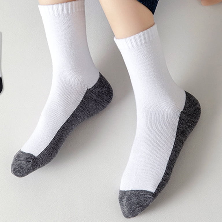 zbxnLI 5 Pairs Girls Boys Crew Socks Athletic Socks Kids Toddler