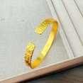 thumbnail image 2 of Brazalete Gold Placer con brazalete abierto grabado a mano, 17 g, para mujer, 2 of 2
