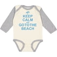 thumbnail image 3 of Inktastic Keep Calm Go to the Beach Boys or Girls Long Sleeve Baby Bodysuit, 3 of 5