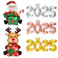 thumbnail image 2 of Globos de Papá Noel, muñeco de nieve, alce, número 2025, globos de aluminio, decoración para el hogar, fiesta de Navidad, Año Nuevo, suministros de decoración de Navidad 2024, 2 of 5