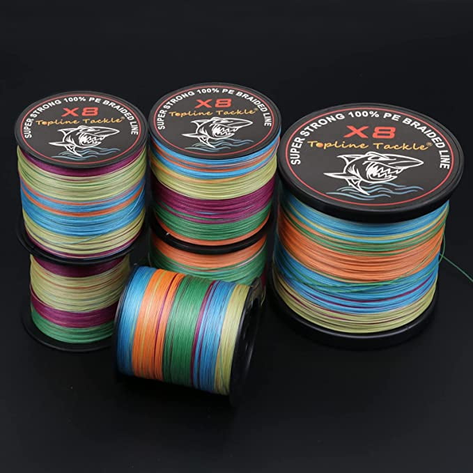 Topline Tackle Multiple Colors Braided Fishing Line Abrasion