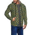 thumbnail image 2 of Naloa Yellow Floral Men’s Hoodies, Zip up Hoodie, Sweatshirts,Hoodies for Men Sizes S-3XL-Medium, 2 of 5