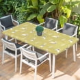 thumbnail image 2 of Yellow Spring Easter Table Cloths for 5 Foot Rectangle Tables, Cute Bunny Botanical Patio Waterproof Elastic Fitted Tablecloths, Washable Rectangular Table Cover for Camping, 2 of 8