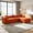 Orange, variant on AUU 108" L-Shape Boneless Cloud Sectional Sofa with Deep Seats – No Assembly Required, Golden Metal Frame, Premium Corduroy Upholstery for Living Room or Apartment (7 Color Options)
