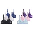 thumbnail image 1 of (2-Pack) Rinsvye Women Full Cup Underwire Bra Set Stretchy Fabric Various Sizes Available Stylish Trendy Look Everyday Comfort, 1 of 3