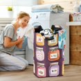 thumbnail image 5 of Yayeee Freestanding Laundry Hamper with Handle Collapsible Large Storage Basket for Clothes, Purple Jam, 5 of 7