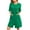 Green, variant on Besolor Womens 3/4 Sleeve Robes Pajama Dress Zipper Crewneck Summer Knee Length Bathrobes Nightgown with Pockets