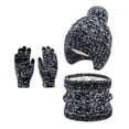thumbnail image 3 of Toddler Hats Gloves and Scarves Sets Winter Warm Knit Thick Thermal Stretchy Ski Head Hat Scarf Gloves Set, 3 of 8