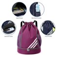 thumbnail image 3 of Waterproof Drawstring Backpack Sports Gym Bag With Shoes Compartment, Waterproof Draw String Back Bag For Men Women, 3 of 4