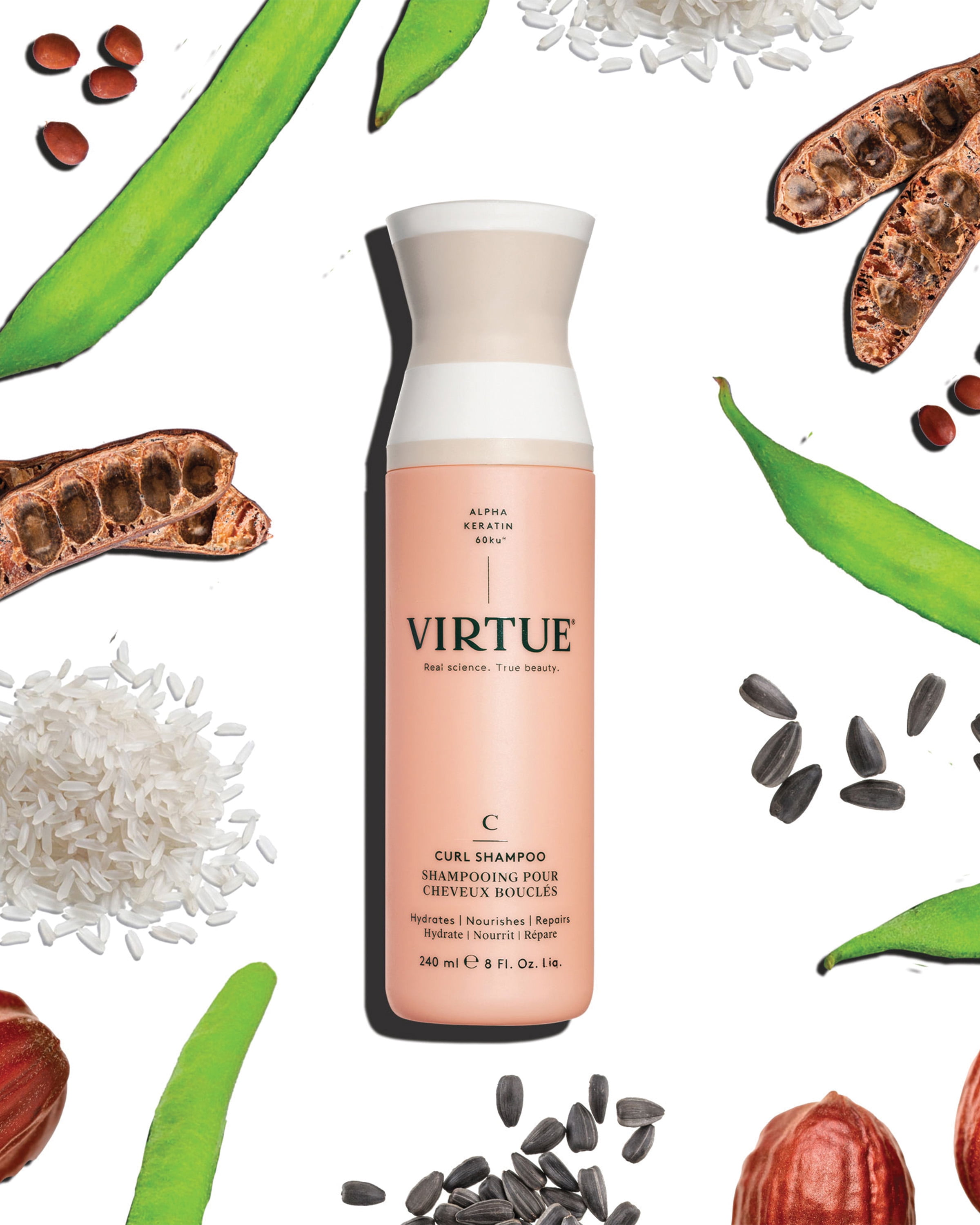 Virtue Curl Hair Care Shampoo, 8oz
