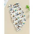 thumbnail image 6 of Aojekbee Infant Baby Boy Summer Tank Romper Cartoon Car Print Sleeveless Round Neck Full Length Bodysuit, 6 of 10