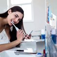 thumbnail image 4 of Adhesive Electric Toothbrush Holder Wall Mounted Razor Hanger Bathroom Organizer Box ABS (White), 4 of 6