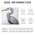 thumbnail image 5 of PIKWEEK  Grey Heron in Water Throw Pillow Cover Cases Natural Watercolor Blue Green Colorful Painting Bird Ecology Naturalism Outdoor Decor Pillowcase Home Square  Pillow Slip, 5 of 5