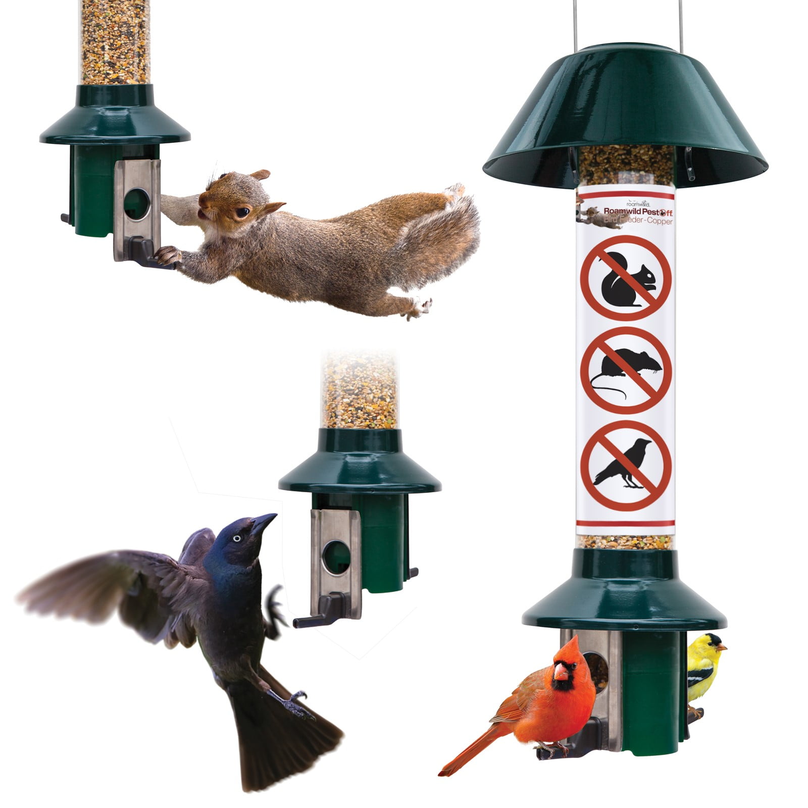 Nature's Market Premium Hanging Wild Bird Garden Feeders Metal Squirrel Guard BF 