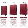 thumbnail image 2 of Hommoo Men's/Women's Suitcase, Rolling Hardside Luggage with Silent Swivel Wheel, 24"-Red, 2 of 8