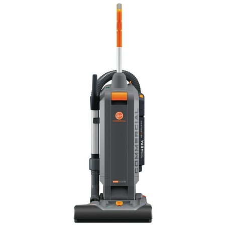 Hoover Commercial HushTone Vacuum Cleaner with Intellibelt, 15", Orange/Gray -HVRCH54115