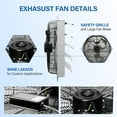 thumbnail image 3 of iPower 24 inch 2750 CFM Shutter Exhaust Fan Aluminum High Speed Fan, 3 of 8