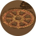 thumbnail image 1 of Ahgly Company Indoor Round Patterned Blood Red Brown Area Rugs, 8' Round, 1 of 6