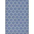 thumbnail image 1 of Unique Loom Trellis Collection Casual Moroccan Lattice Transitional Indoor and Outdoor Flatweave Area Rug, 7' x 10', Navy Blue/Gray, 1 of 10