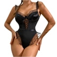 thumbnail image 2 of uublik Lingerie Set for Women Sexy Naughty Babydoll Sexy Naughty Lace Bodysuit Plus Size, 2 of 5