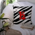 thumbnail image 3 of Carolines Treasures CJ1024-KPW1414 Letter K Initial Monogram - Zebra Red Fabric Decorative Pillow, 14Hx14W, multicolor, 3 of 4