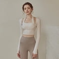 thumbnail image 2 of Blusas deportivas de Yoga para mujer, camisas de manga larga para Fitness, medias ajustadas, camiseta corta para gimnasio, ropa de entrenamiento femenina, 2 of 5