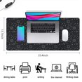thumbnail image 5 of Long Mouse Pads for Desk,Black Celestial Symbol Pattern Desk Mats on Top Of Desks, Desk Mouse Pad Extra Large with 3mm Non-Slip Base and Stitched Edge for Gaming,Office,Work,Home 35.4"x15.7", 5 of 6