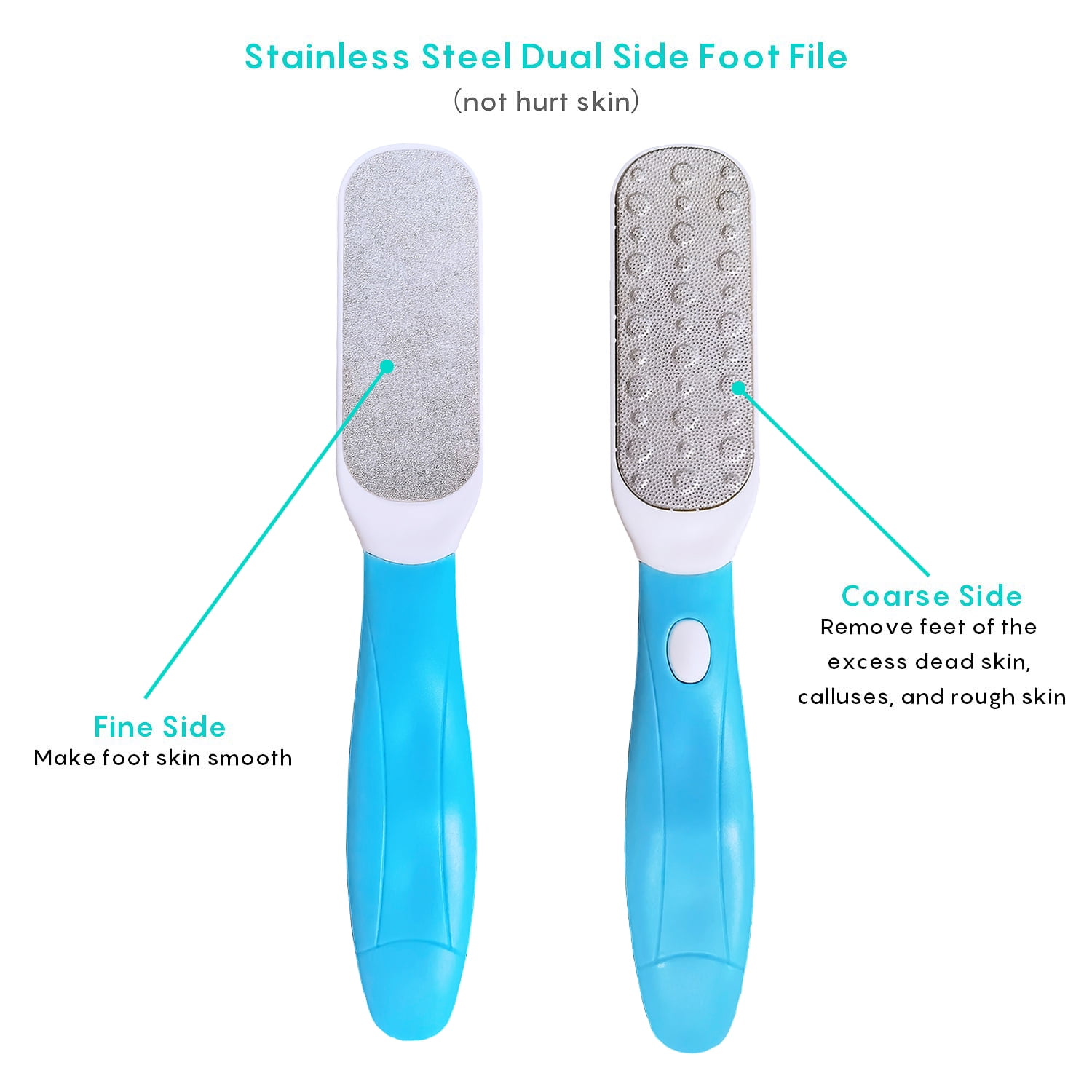 Oneleaf 2PCS Professional Pedicure Rasp Foot File Cracked Skin Corns Callus  Remover for Extra Smooth and Beauty Foot (Black) (Black)