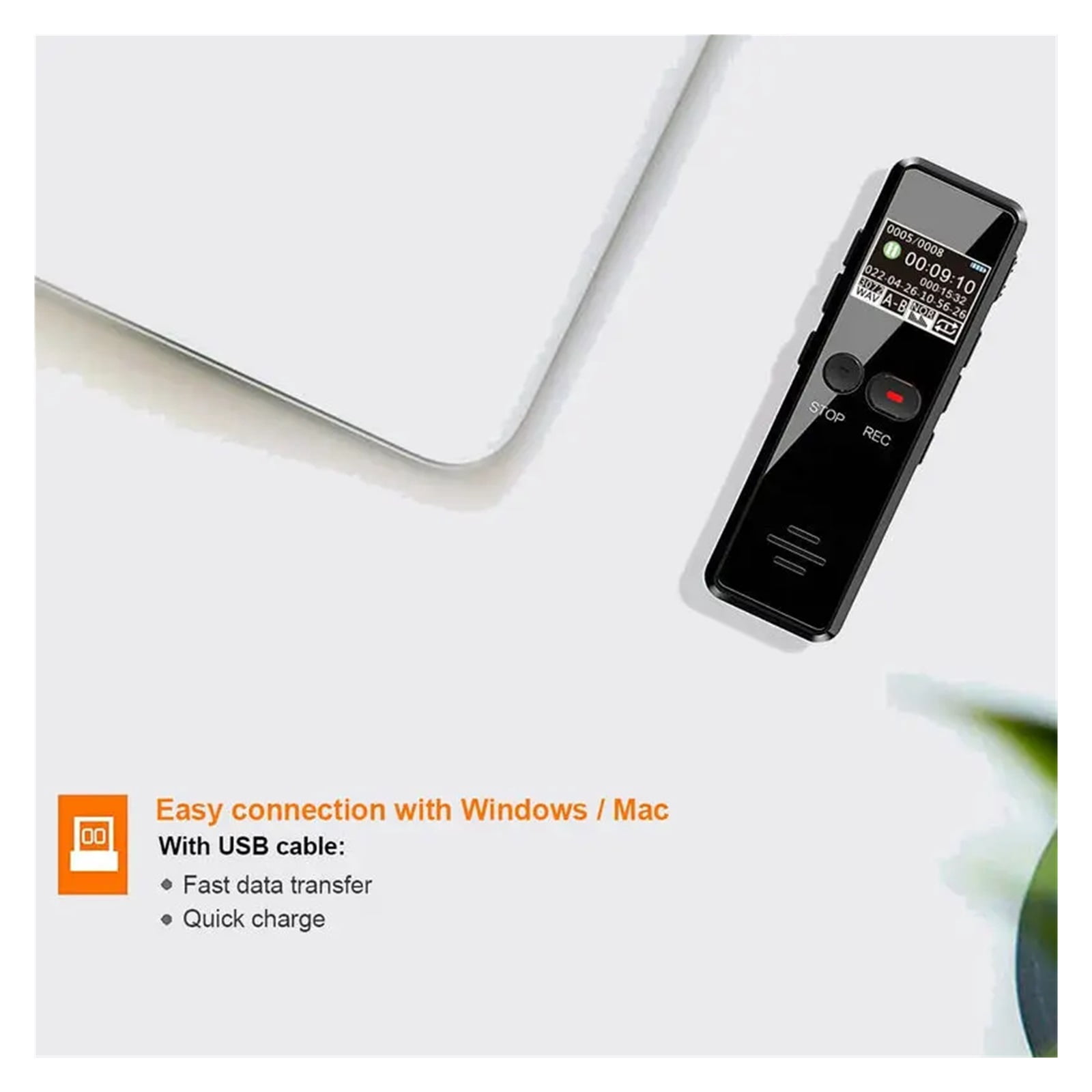 V90C 64GB High-Quality Digital Voice Recorder Colorful Display Screen Sound Recording ,Powerful Feature