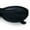 All Black, variant on Womens Oval Subtle Cat Eye Thin Plastic Retro Vintage Vibe Sunglasses All Black